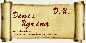 Denis Ugrina vizit kartica
